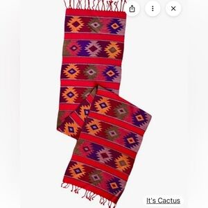 Guatemala Hand Woven Table Runner, Comalapa Style Red